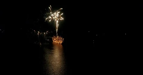 Firework aerial Video stock 121531843