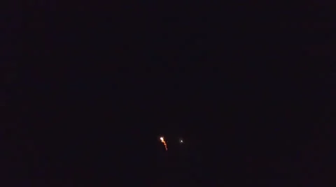 Firework, aerial view, new year, with sound Stock Footage 58798286