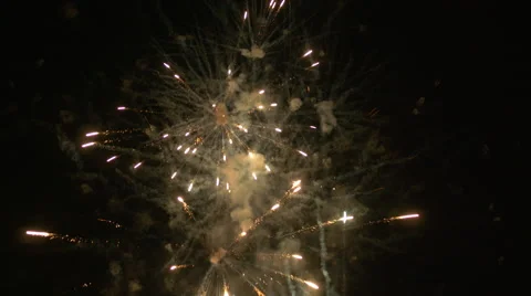 Firework against a dark sky Stock Footage 41845917