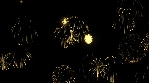 Firework Animation isolated on black background stock video footage Video stock 314649843