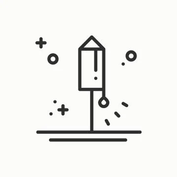 Firework banger firecracker salute icon. Party celebration birthday holidays  Stock Illustration