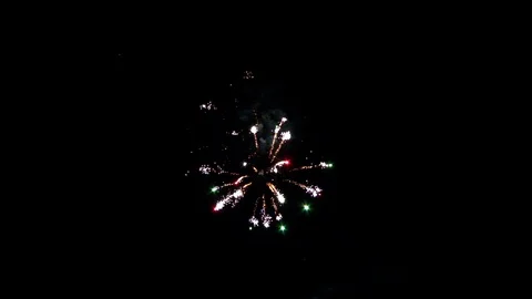 Firework on black background. 库存影片 121067952