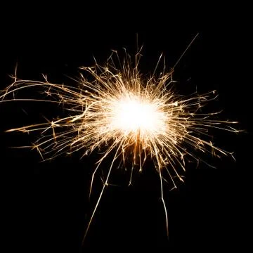 Firework on black background Stock Photos