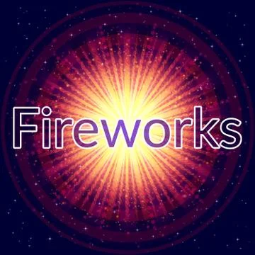 Firework on Black Stock Illustration