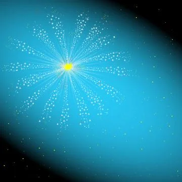 Firework On Blue Stock Illustration