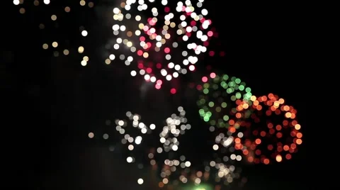 Firework bokeh background, defocused light background Stock Footage 53807752