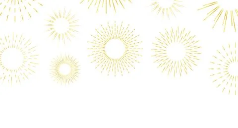 Firework border background, gold and silver fireworks frame, firework banner 스톡 일러스트