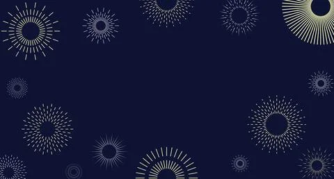 Firework border background, gold and silver fireworks frame, firework banner 스톡 일러스트