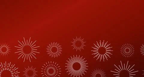 Firework border background, gold and silver fireworks frame, firework banner Stock Illustration