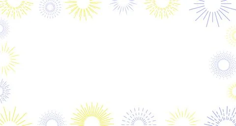 Firework border background, gold and silver fireworks frame, firework banner 스톡 일러스트