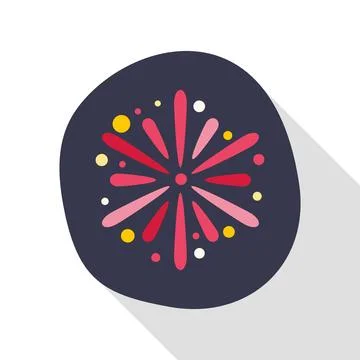 Firework burst celebrating new year party icon Illustrazione stock