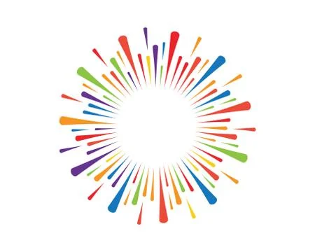 Firework burst rays Vector illustration Illustrazione stock