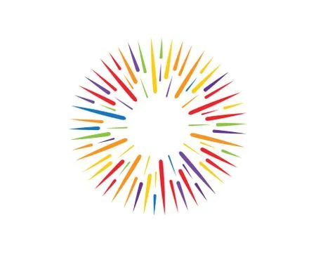 Firework burst rays Vector illustration Stock Illustration