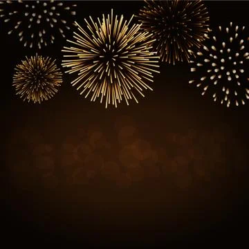 Firework bursting sparkle background gold Stock Illustration
