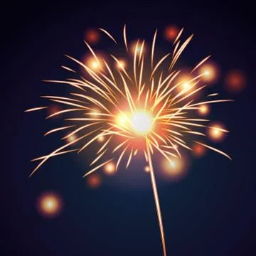 Firework bursting sparkle background Illustrazione stock