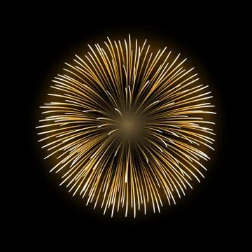 Firework bursting sparkle isolated Illustrazione stock