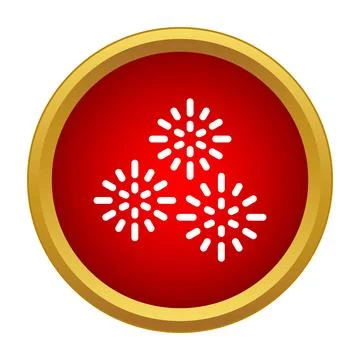 Firework bursts icon representing celebration and festive events Stock Illustration
