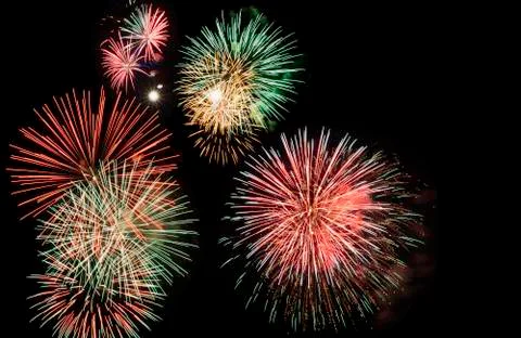 Firework bursts Foto stock