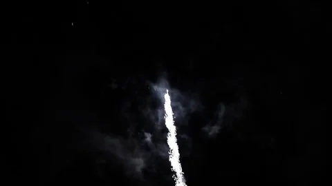 Firework bursts off into the sky Stock Footage 80804121