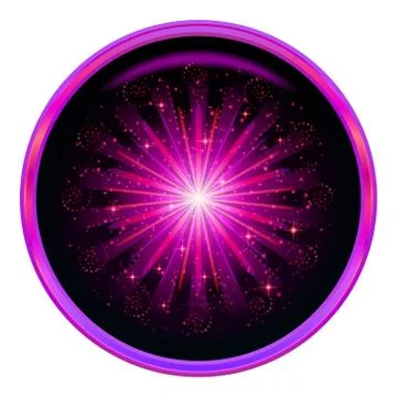 Firework, button Stock Illustration