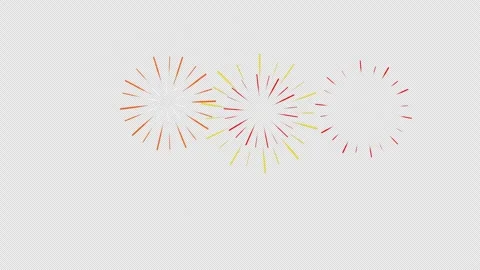 Firework cartoon animation in alpha channel Stock Footage 315568192