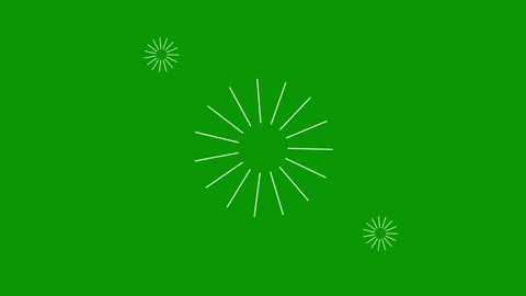 Firework cartoon style circle burst animation with white line flat vector e.. Video stock 337620590