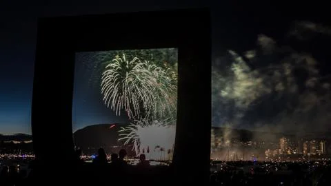Firework celebration in Canada Stock Photos