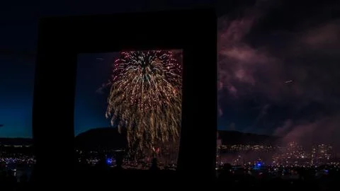 Firework celebration in Canada Stock Photos