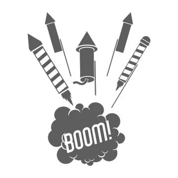 Firework celebration explosion icon. Vector graphic Stock Illustration