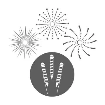 Firework celebration explosion icon. Vector graphic Stock Illustration
