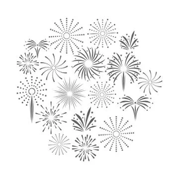 Firework celebration explosion icon. Vector graphic Stock Illustration