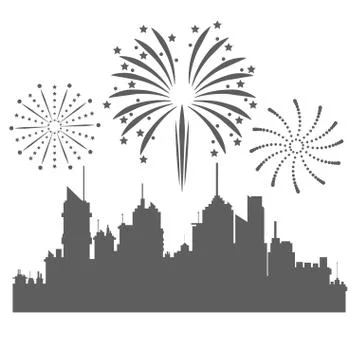 Firework celebration explosion icon. Vector graphic Stock Illustration