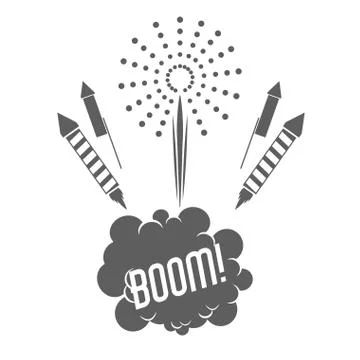 Firework celebration explosion icon. Vector graphic Stock Illustration