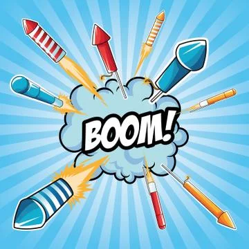 Firework celebration explosion night icon.  Vector graphic Illustrazione stock