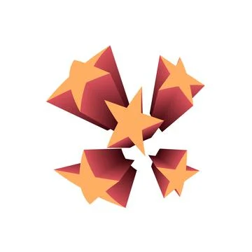 Firework celebration illustration. Star explosion, star explode illustration. Illustrazione stock
