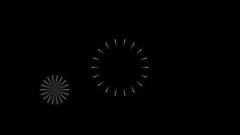 Firework Circle Burst with Luminous Glowing Lines and Dynamic Explosion 4K Stockbeeldmateriaal 347215791