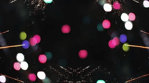 Firework collisions Stock Footage 82251094