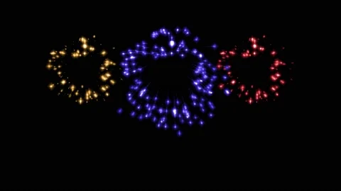 Firework colored. 3 in 1 Stock Footage 139154254