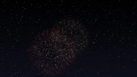 Firework Colorful (Converted) Stock Footage 127074694