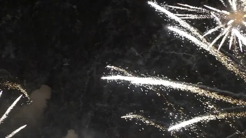 Firework - concept of finale of any holiday: Chinese new year, New year Stock-Footage 79109123