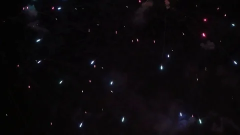 Firework - concept of finale of any holiday: Chinese new year, New year Stock Footage 80291526