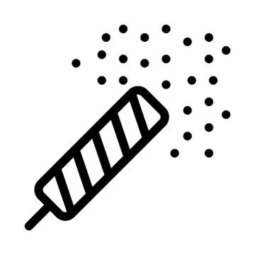 Firework cracker icon vector outline illustration Stockillustratie