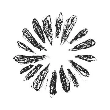 Firework crayon drawing isolated on white background. firecracker in pencil Stock Illustration