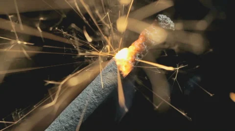 Firework on dark background, closeup Video stock 59099822