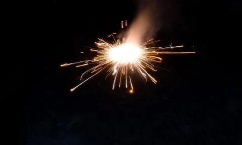 A firework in dark background. Foto stock