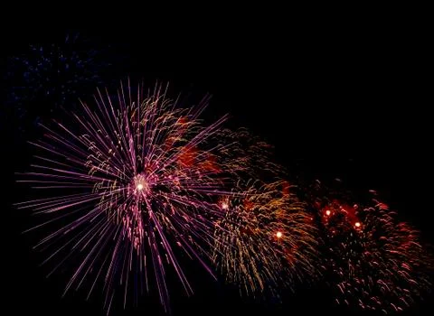 Firework dark sky Stock-Fotos