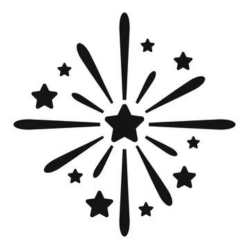 Firework day icon simple vector. Carnival party Illustrazione stock