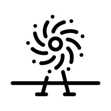 Firework decorative icon vector outline illustration 스톡 일러스트