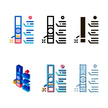 Firework designs information icon vector outline Illustrazione stock