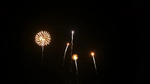 Firework display-4K Stock Footage 64598656